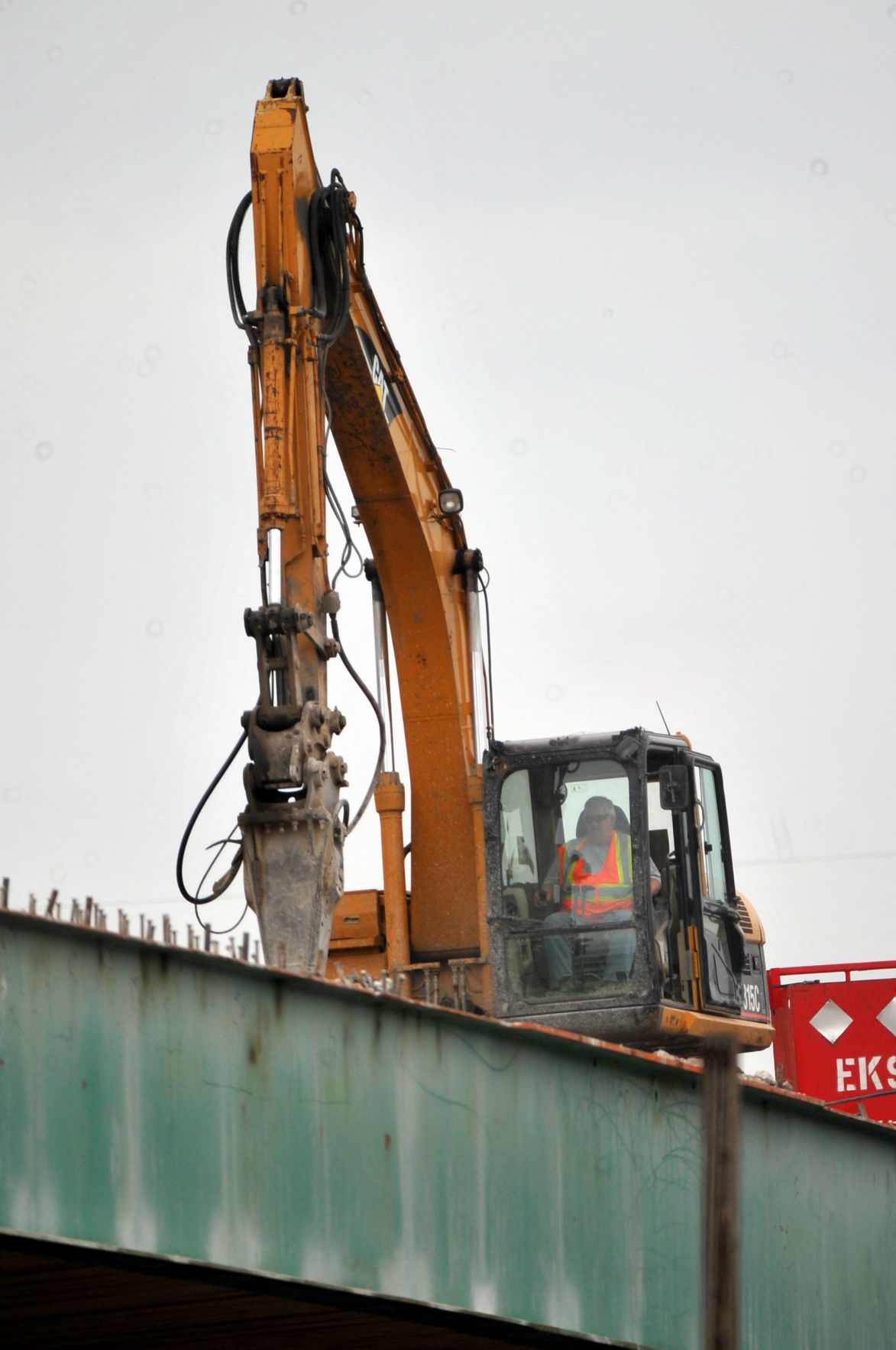 Construction and demolition work for the new Interstate 74 bridge.